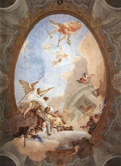 Giovanni Battista Tiepolo Allegory of Merit Accompanied by Nobility and Virtue china oil painting image